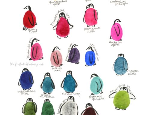 Penguin Watercolour Swatches
